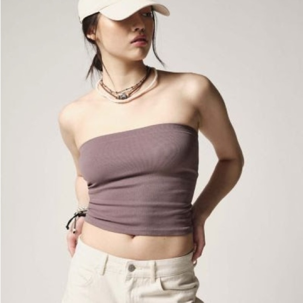 Urban Outfitters Out From Under Muted Purple Crop Seamless Tube Top Size M/L